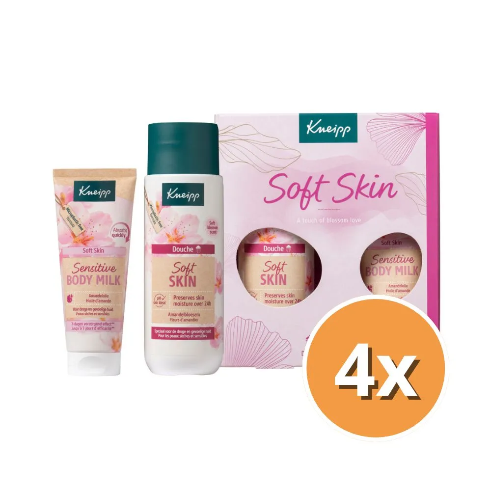 4x Kneipp Geschenk set Soft Skin Moments (1 x 200 ml + 1 x 75 ml)