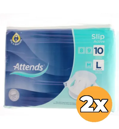 2x Attends Slip active 10 maat L (28 stuks)