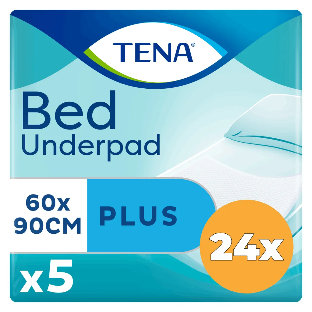 24x Tena Bed Underpads Plus 60x90 cm (5 stuks)