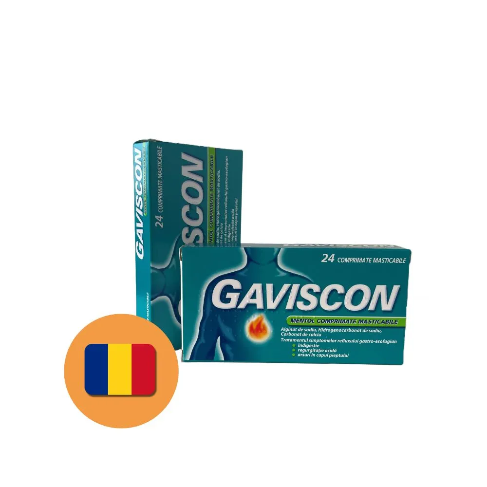 Gaviscon Gaviscon 250 Pepermunt 250 mg (24 kauwtabletten)
