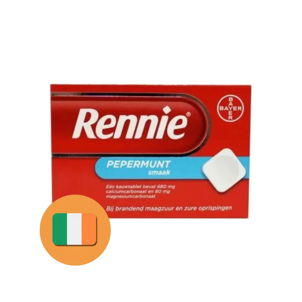 Rennie Rennie Pepermunt (96 kauwtabletten)