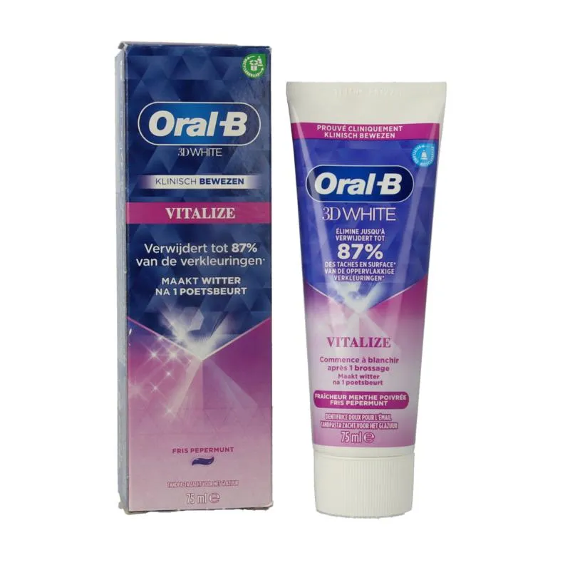 Oral B Tandpasta 3D white vitalize (75 ml)