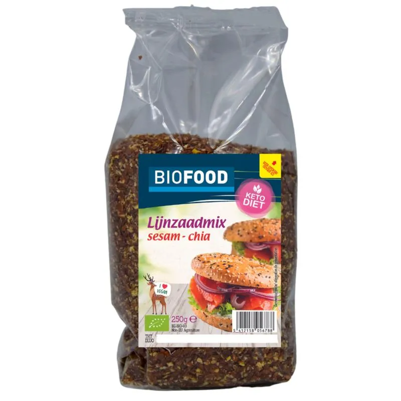 Biofood Lijnzaadmix Sesam Chia Bio (250 gr)