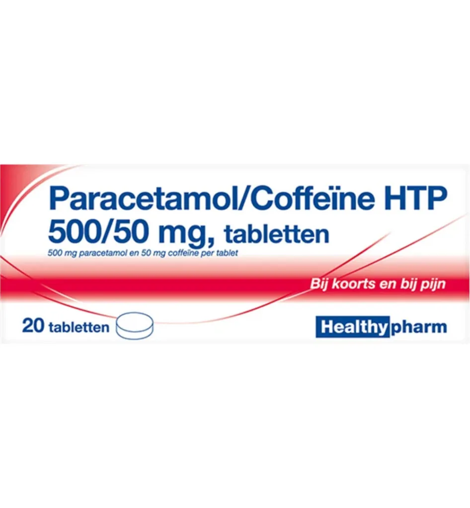 Healthypharm Paracetamol 500mg Coffeine (20 tabletten)
