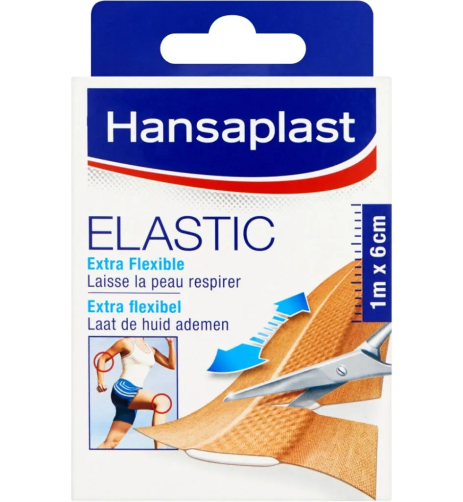 Hansaplast Elastic & waterafstotend 1m x 6 cm (1 stuk)