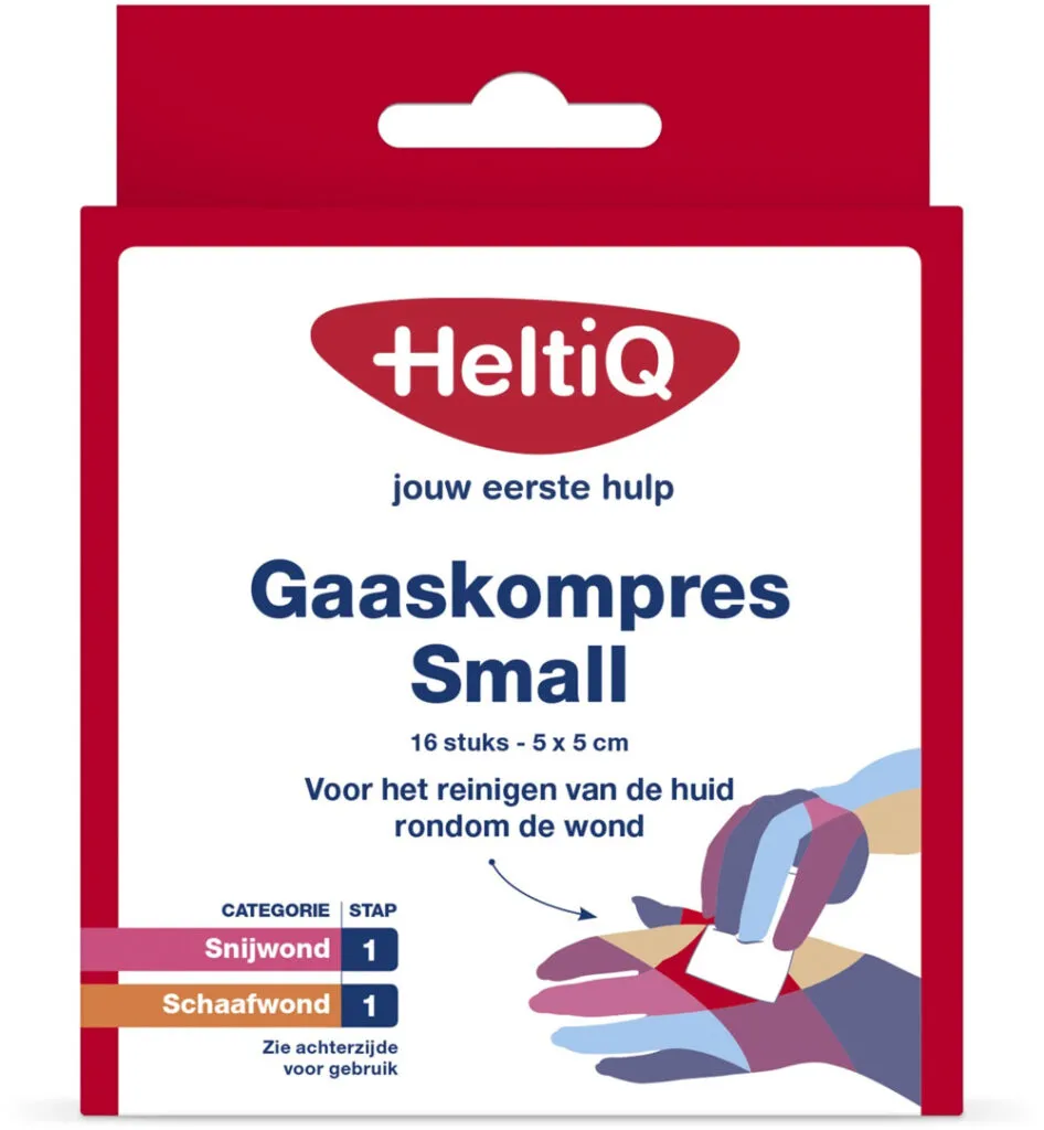 Heltiq Gaaskompressen 5 X 5 Cm (16 stuks)