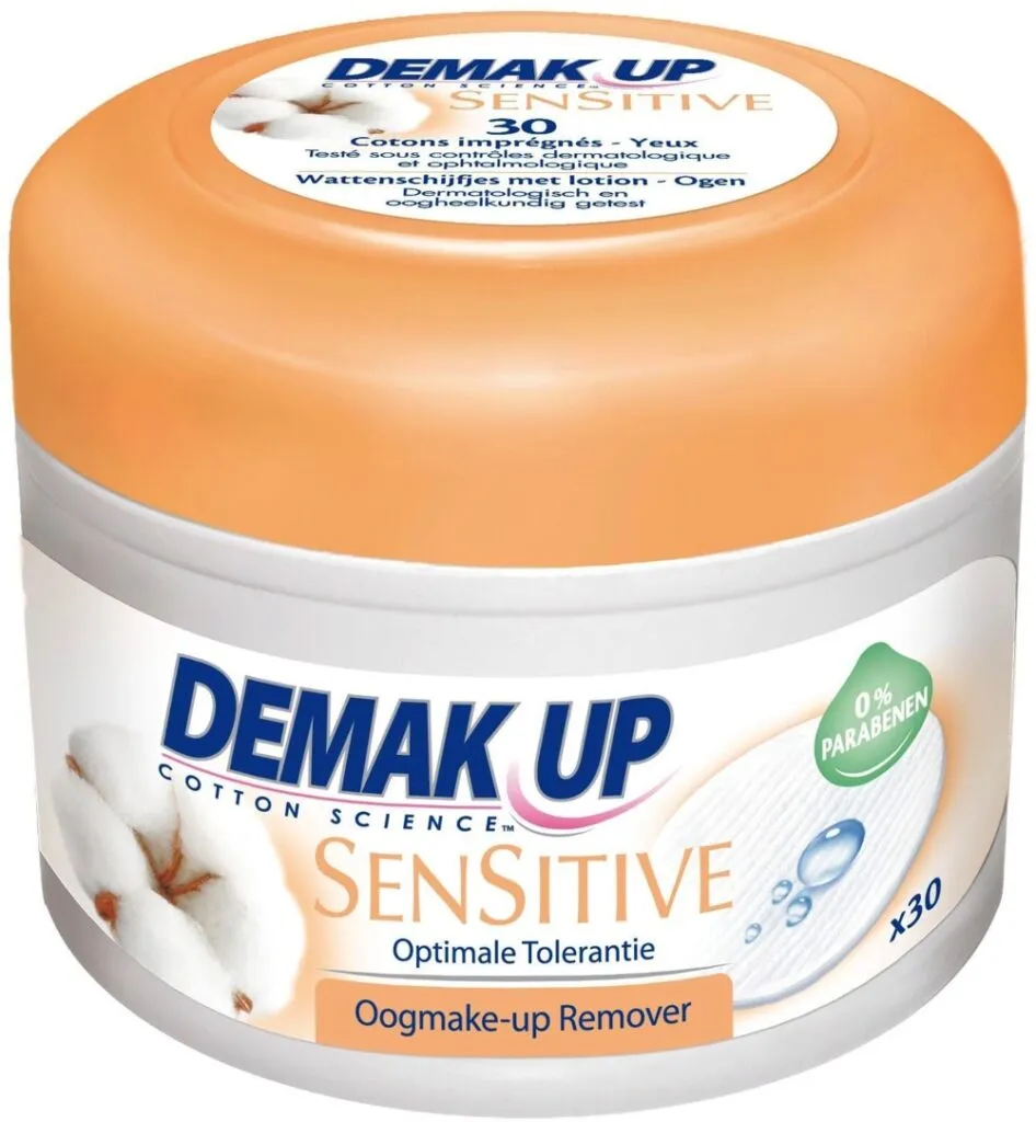 Demak Up Pads met lotion oogmake up reiniger senstive (30 stuks)