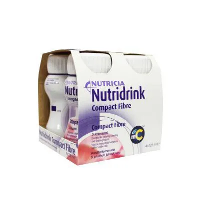 Nutridrink Compact Fibre Aardbei 125gram (4 stuks)