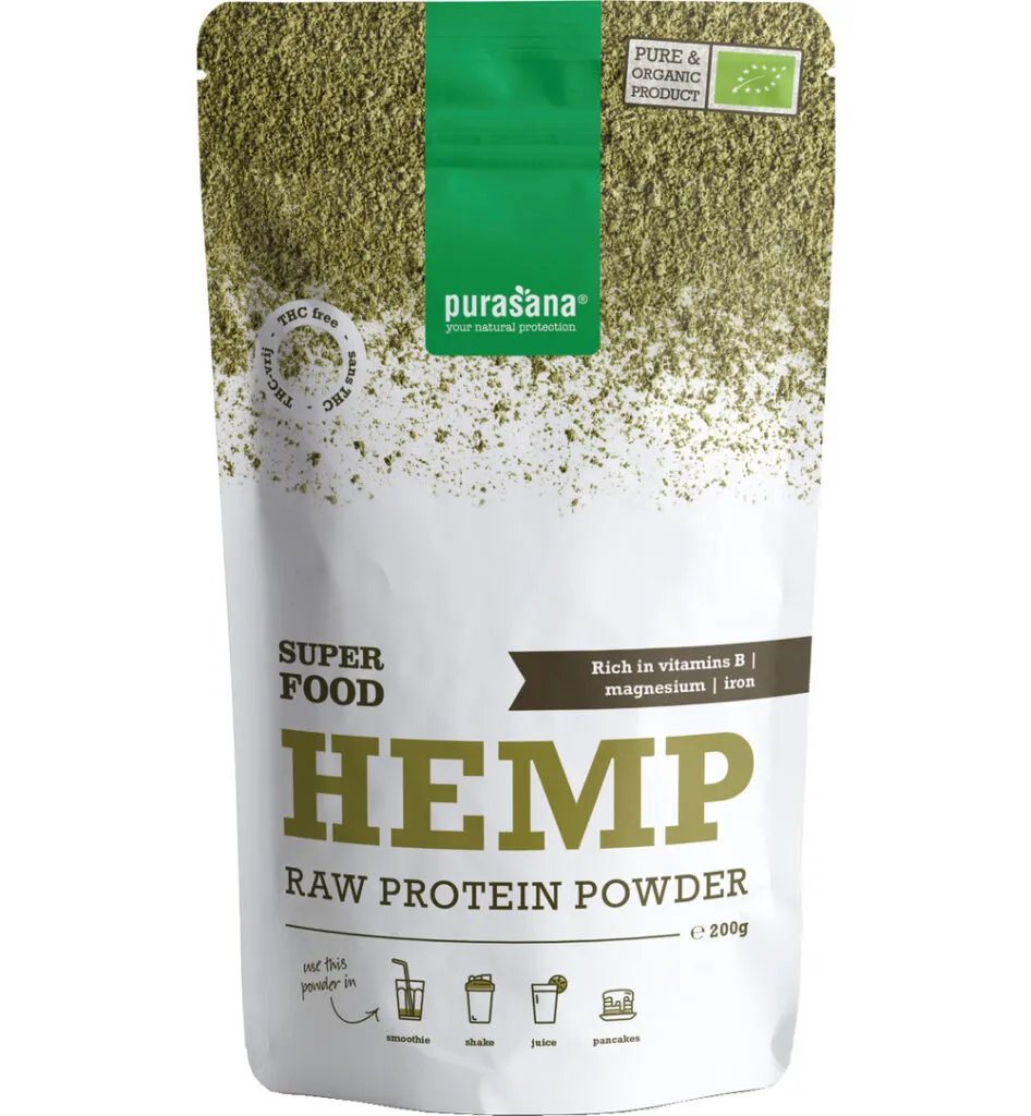 Purasana Hennep Proteine Poeder/Poudre Chanvre Vegan Bio (200 gr)