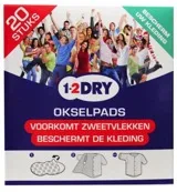 1-2dry Okselpads medium wit (20 stuks)