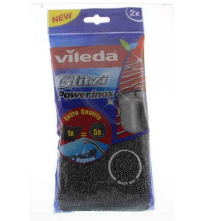 Vileda Glitzi Power Metalen Spons (2 stuks)