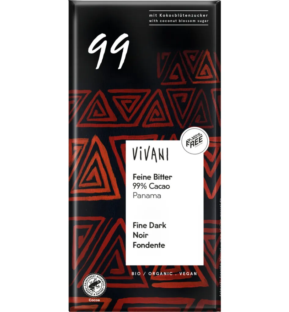 Vivani Chocolade Puur Delicaat 99% Panama Bio (80 gr)