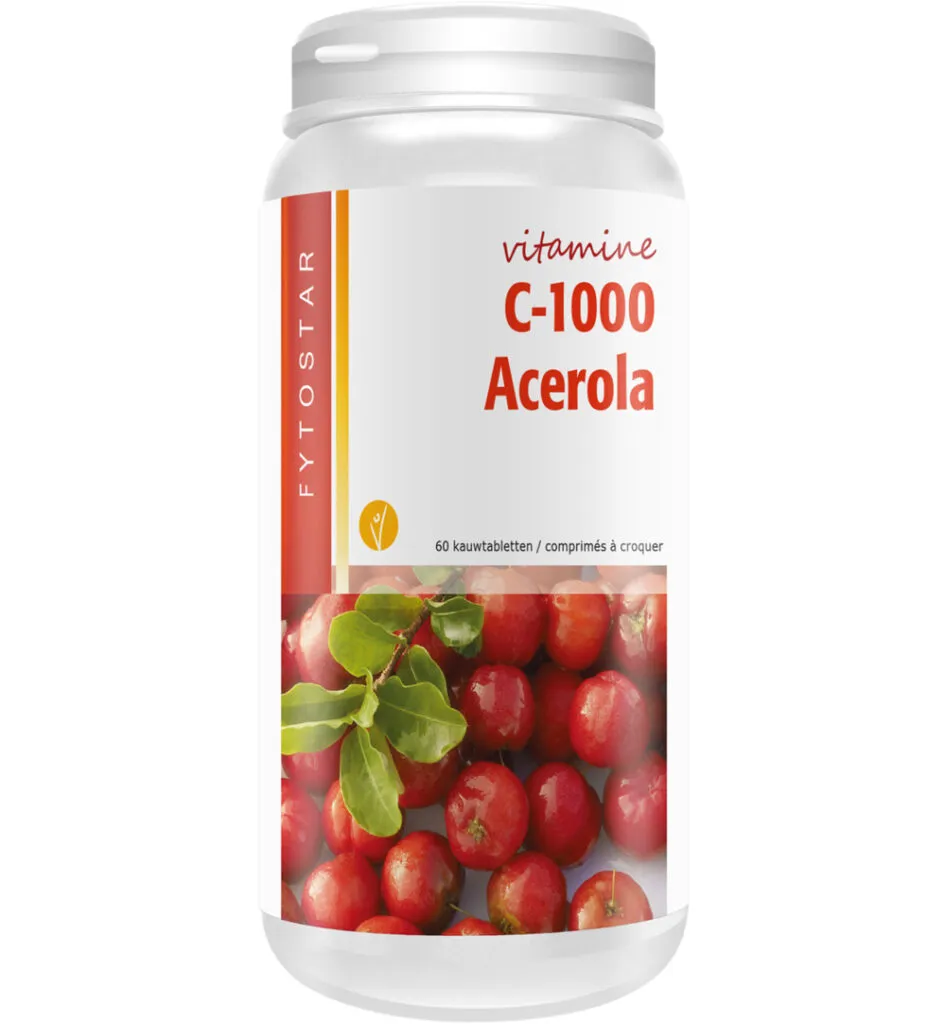 Fytostar Vitamine C 1000 acerola (60 kauwtabletten)