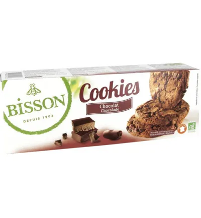 Bisson Cookies Chocolade Stukjes Bio (200 gr)