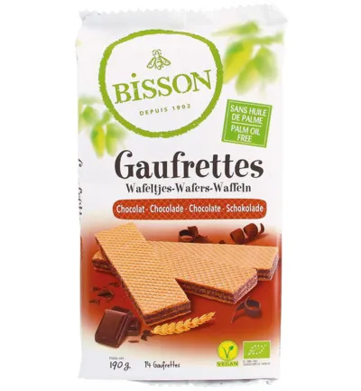 Bisson Wafels Chocolade Bio (190 gr)