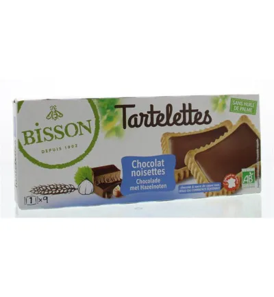 Bisson Tartelette Chocolade Hazelnoot Bio (150 gr)