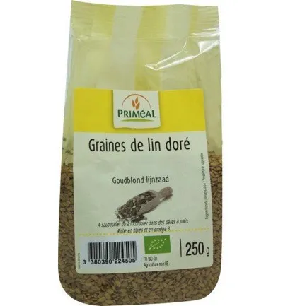 Priméal Lijnzaad Goudblond Bio (250 gr)