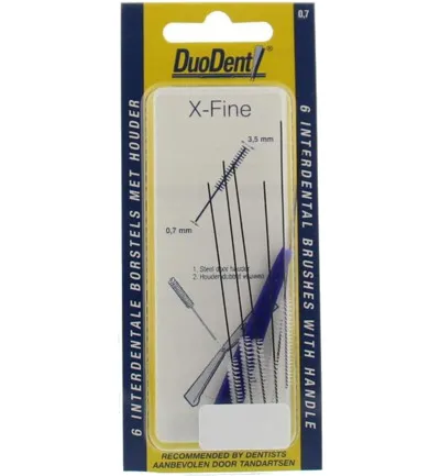 Duodent Interdentaal borstel extra fine 0.7 (6 stuks)