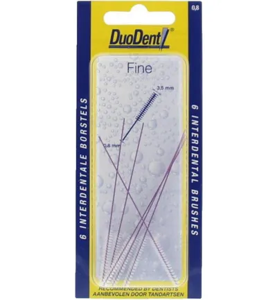 Duodent Interdentaal borstel fine 0.8 (6 stuks)