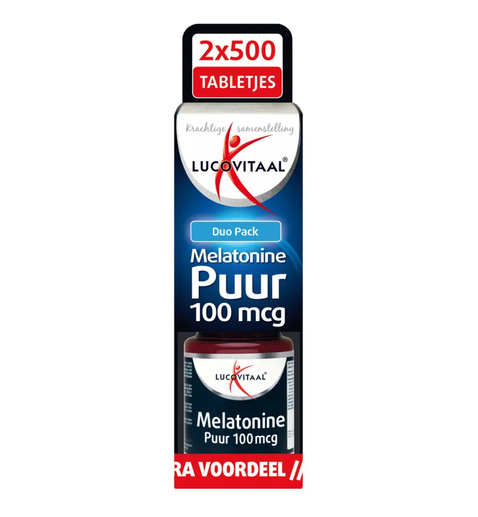 Lucovitaal Melatonine Puur 100mcg Duopack (2x500 tabletten)