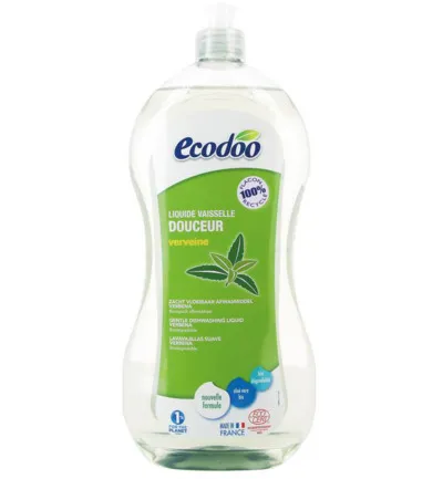 Ecodoo Afwasmiddel vloeibaar zacht verbena bio (1000 ml)