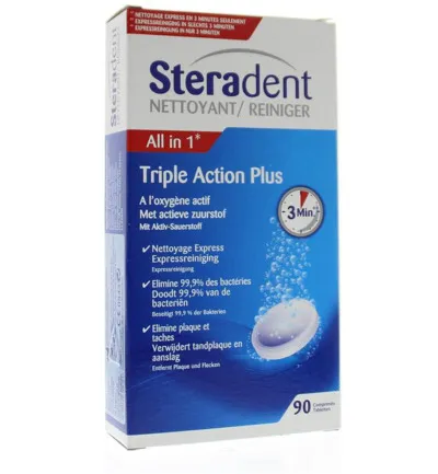 Steradent Triple action plus (90 stuks)