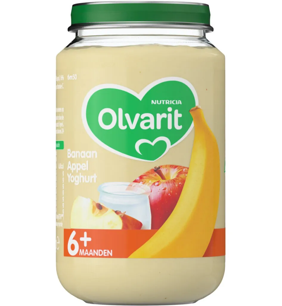 Olvarit Banaan appel yoghurt 6M50 (200 gr)