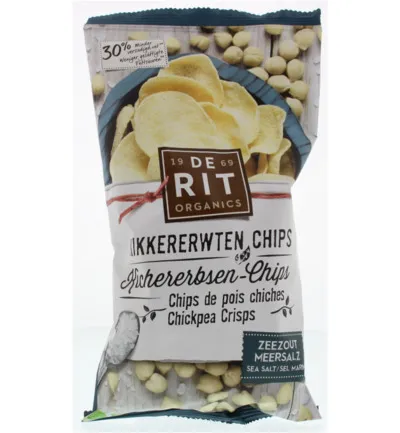 De Rit Kikkererwtenchips zeezout bio (75 gr)