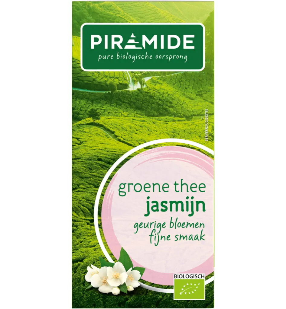 Piramidegroene Thee & Jasmijn Eko Bio (20 stuks)