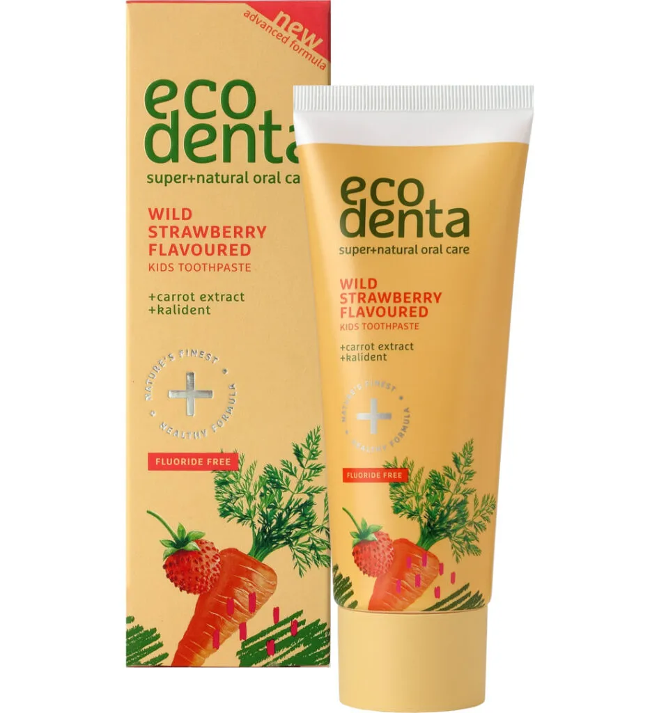 Ecodenta Tandpasta kids wilde aardbei (75 ml)