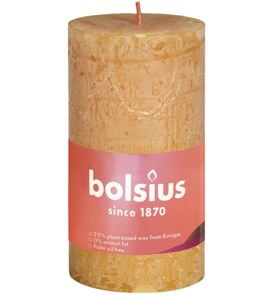 Bolsius Rustiekkaars Shine 100/50 Honeycomb Yellow (1 stuk)