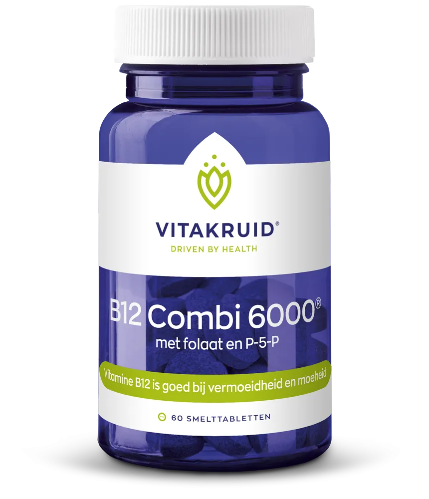 Vitakruid B12 Combi 6.000® Met Actief Folaat Vitamine (60 Smelttabletten)