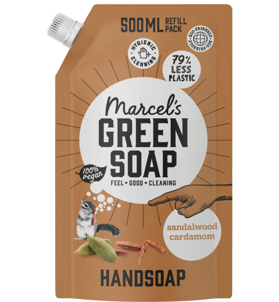 Marcel's Green Soap Handzeep sandelhout & kardemom navul (500 ml)