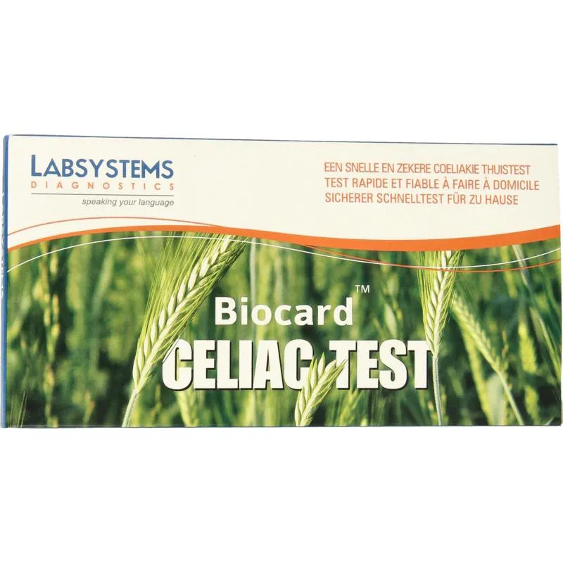 Biocard Coeliakie - gluten overgevoeli gheid test (1 stuk)