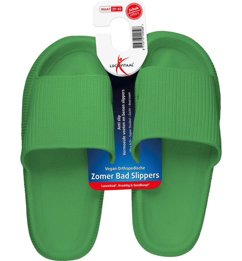 Lucovitaal Orth. Badslippers 39-40 Groen (1 paar)