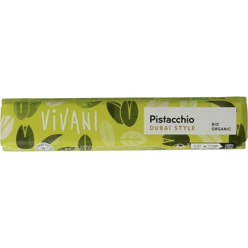 Vivani Chocolate To Go Pistacchio Dubai Style Bio (40 gr)