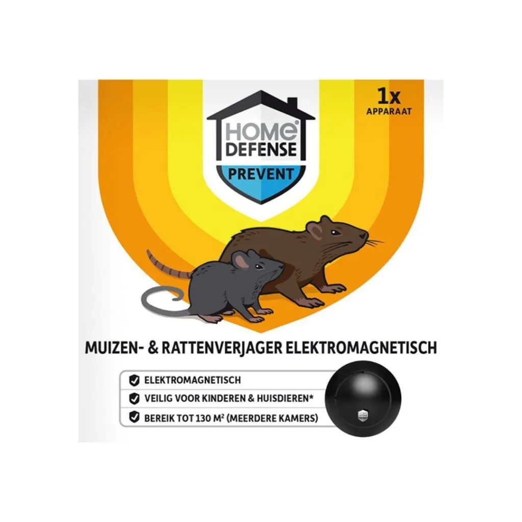 Home Defense Muizen- En Rattenverjager Elektromagnetisch 130M2 (1 stuk)