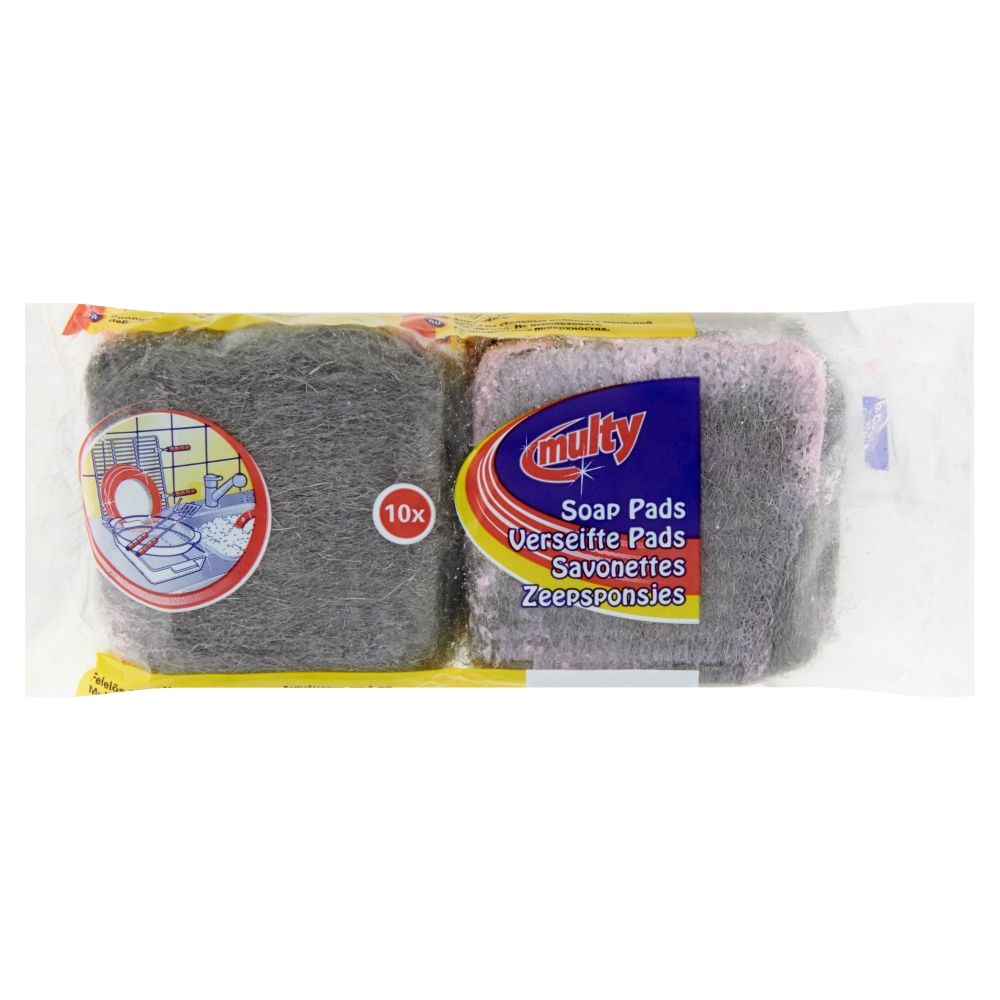 Multy Staalwolspons Met Zeep (10 stuks)