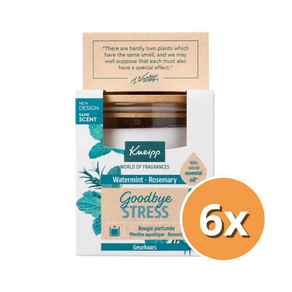 6x Kneipp Geurkaars Goodbye Stress (145 gr)