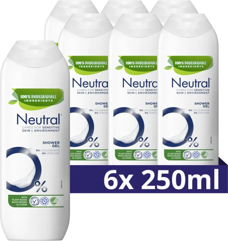 6x Neutral Showergel (250 ml)