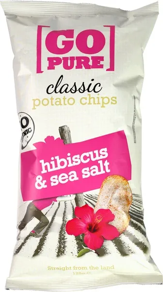 Go Pure Aardappelchips Hibiscus-Zeezout  cl)assic (125 gr)