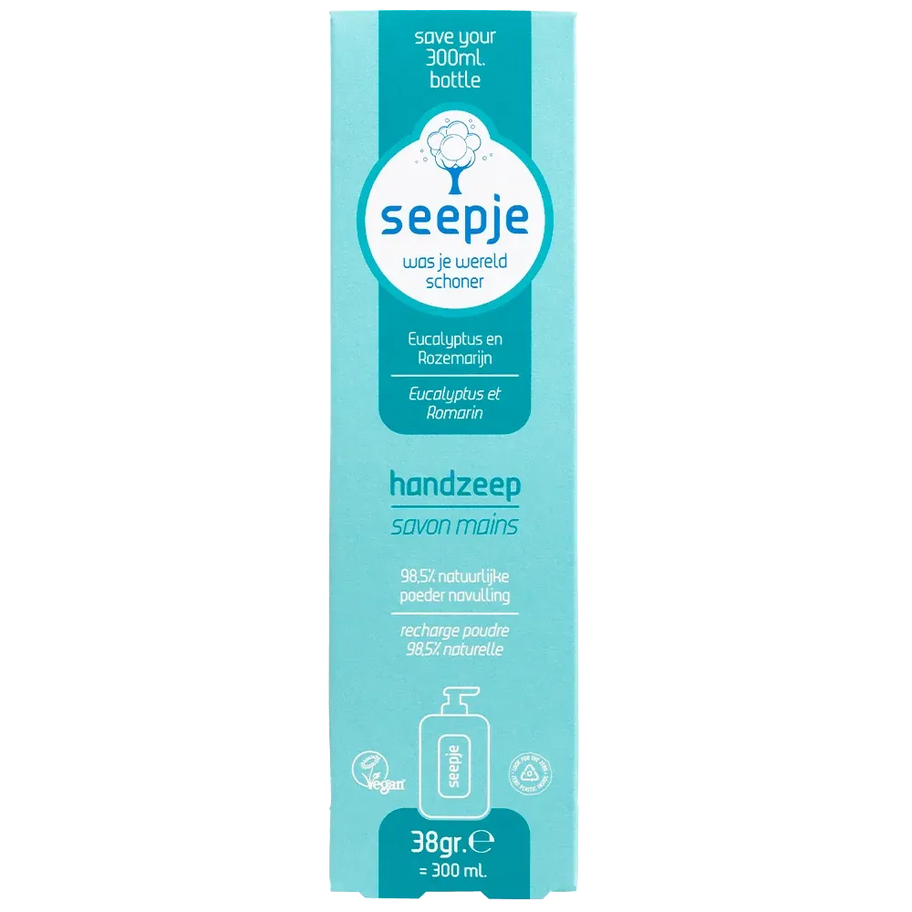 Seepje Handzeep Navulling Eucalyptus en Rozemarijn (38 gr)