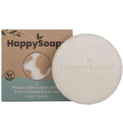 Happysoaps 3-in-1 Travel wash beach (40 gr)