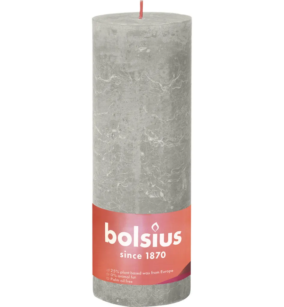 Bolsius Shine Rustiekkaars 190/68 Sandygrey (1 stuk)
