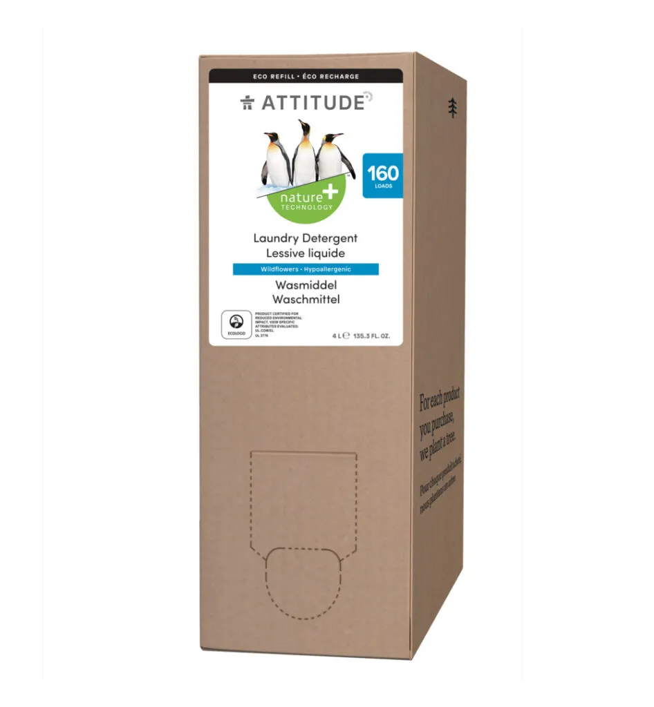 Attitude Nature+ Bulk2Go Vloeibaar Wasmiddel 160 Beurten Wild Flowers (4000 ml)