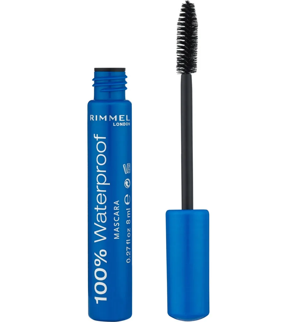 Rimmel London 100% Waterproof Rg Mascara Black 8Ml 18 Iv (1 stuk)