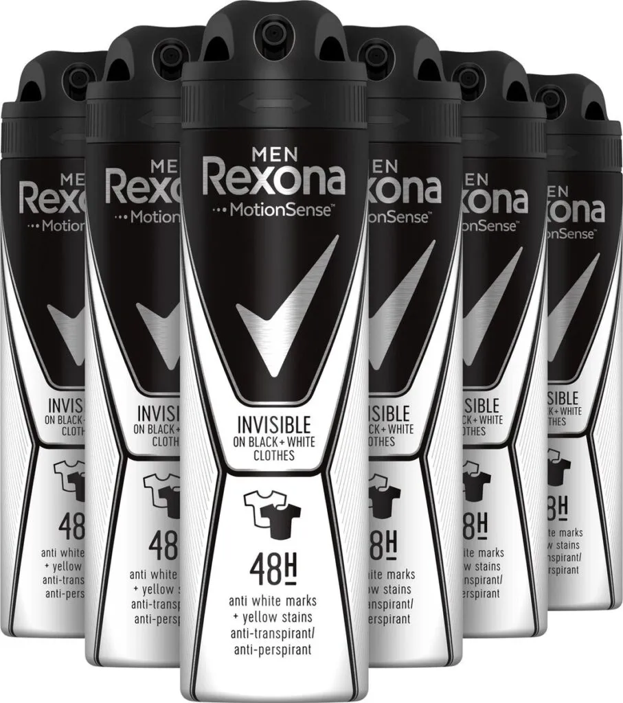 6x Rexona Deodorant spray men invisible (150 ml)