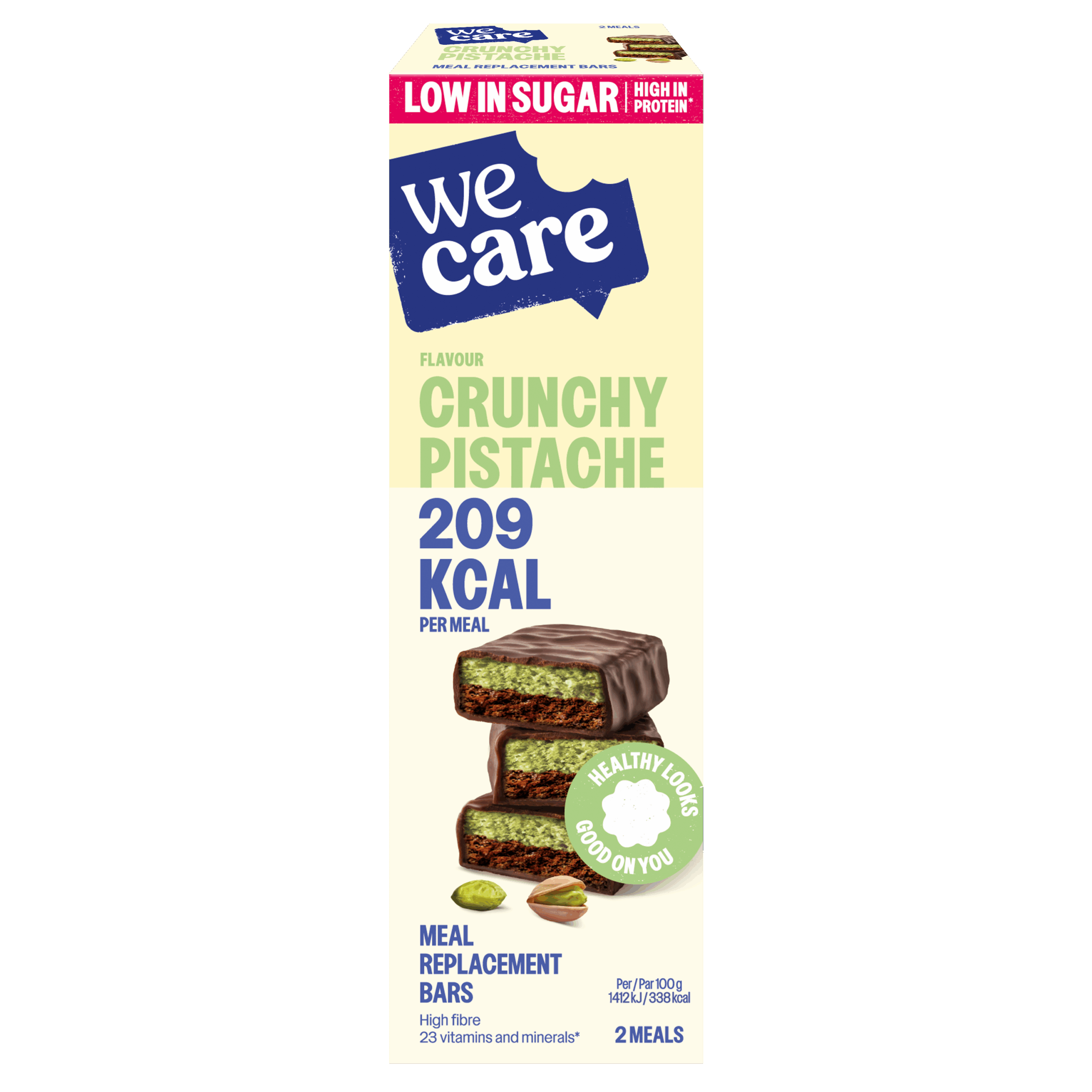 WeCare Bars Crunchy Pistache (2 stuks)