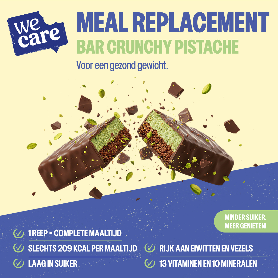 WeCare Bars Crunchy Pistache (2 stuks) - image 2