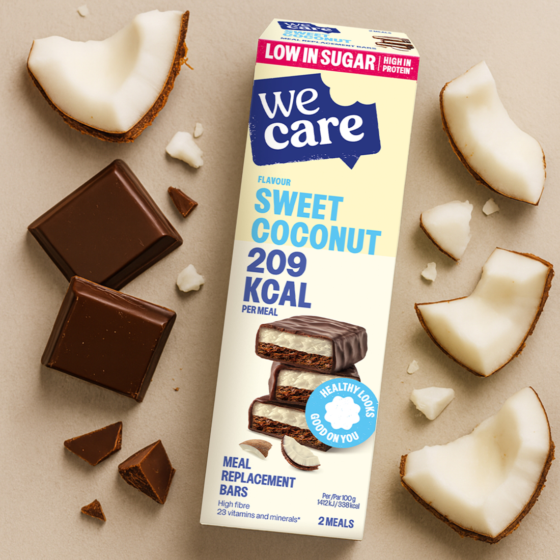 WeCare Bars Sweet Coconut (2 stuks) - image 2